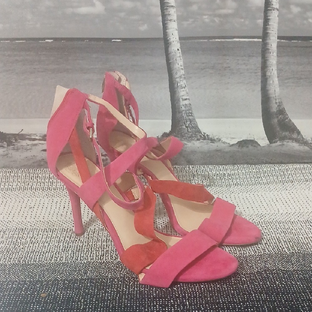 Vince Camuto Vibrant Pink Strappy Heels